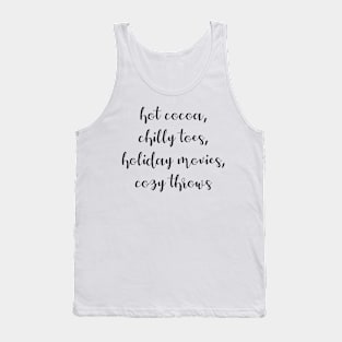 Holiday Poem in Black Script Tank Top